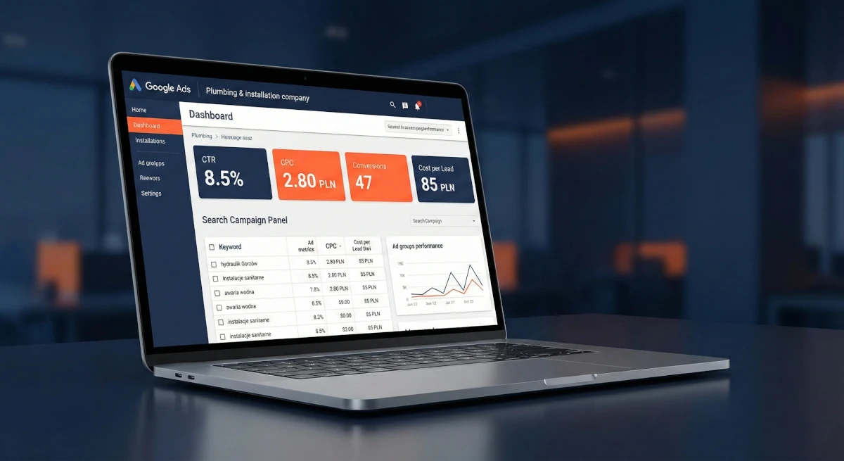 Google Ads - Google Ads – firma instalacyjna case study