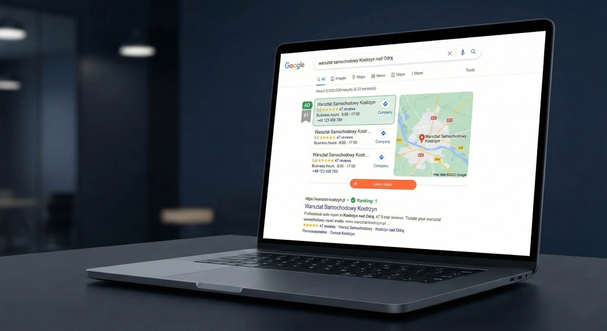 SEO lokalne - SEO lokalne – warsztat samochodowy case study